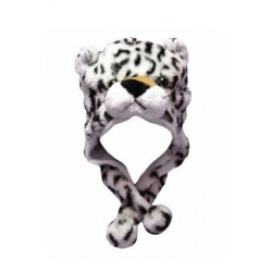 Bonnet léopard blanc