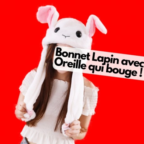 Bonnet Oreille Lapin qui Bouge