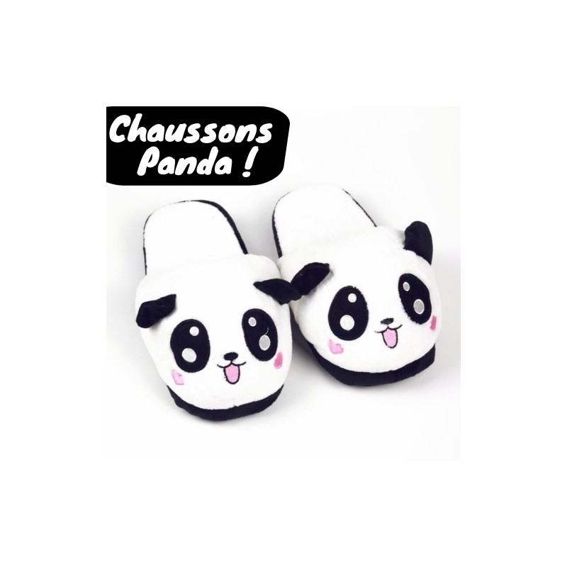 Chaudes Pantoufles Automne Hiver Enfant Mignon Panda Peluche Chaussons Fille Garcon Doux Maison Antidérapant Slippers Chaussures pour Femme Homme