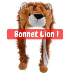 Bonnet lion avec crinière