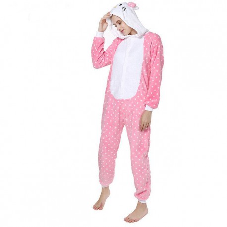 Combinaison Pyjama Rose Hello Kitty Animaux Déguisement Polaire - Kigurumi  Pyjamas Combinaison