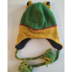 Bonnet grenouille en tricot