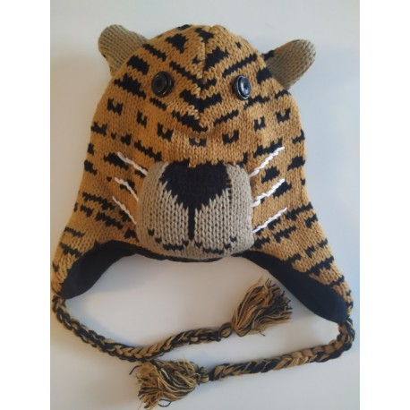 Bonnet tigre en tricot
