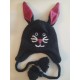 Bonnet chat noir en tricot